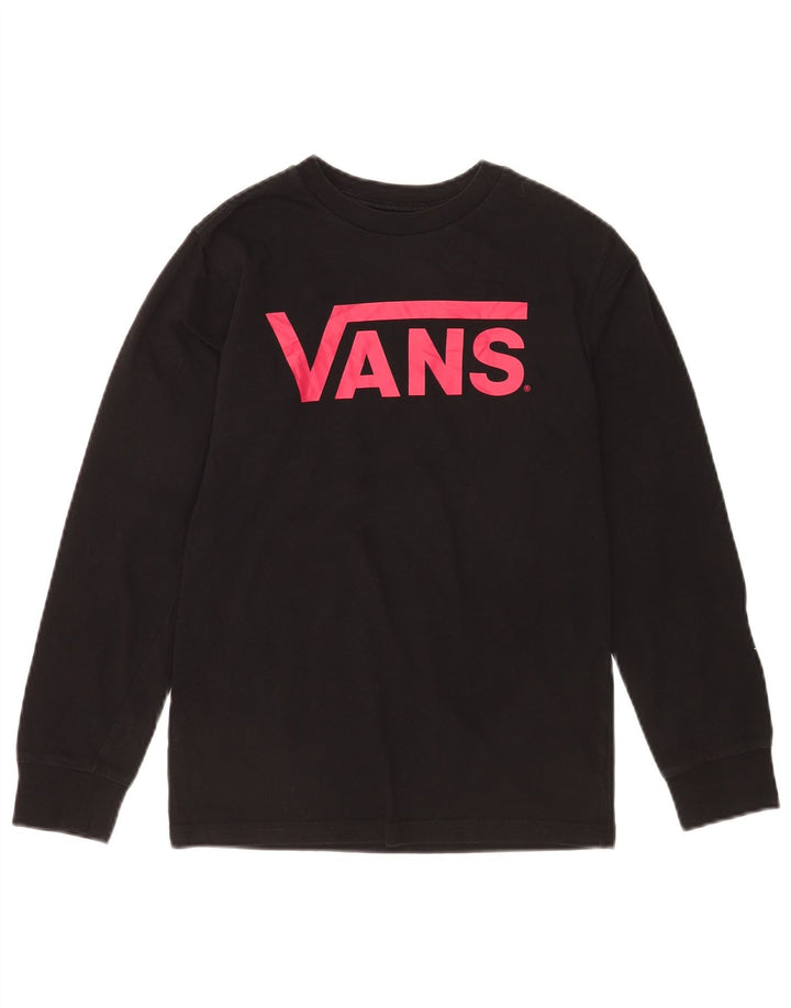 Vans Dame Grafisk Sweatshirt Jumper UK 6 XS Sort