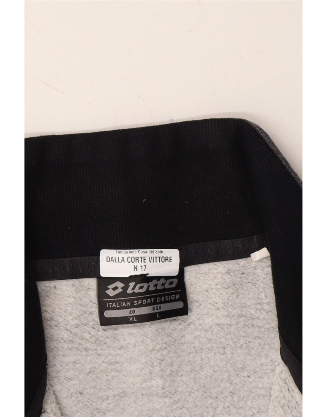 LOTTO Mens Tracksuit Top Jacket Large Grey Colourblock Vintage Lotto and Second-Hand Lotto from Messina Hembry 