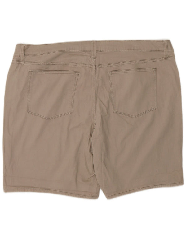 LEE kvindelige ryttere mellemhøje fritidsshorts US 20 2XL W40 beige bomuld