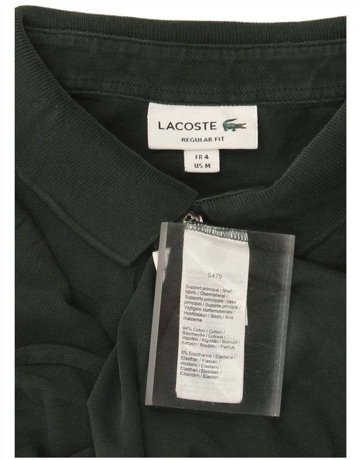 Lacoste Herre Regular Fit Polo Shirt Størrelse 4 Medium Grøn Bomuld