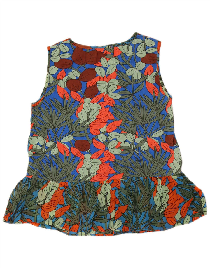 Max & Co. Dame ærmeløs bluse Top UK 10 Small Multicolored Floral