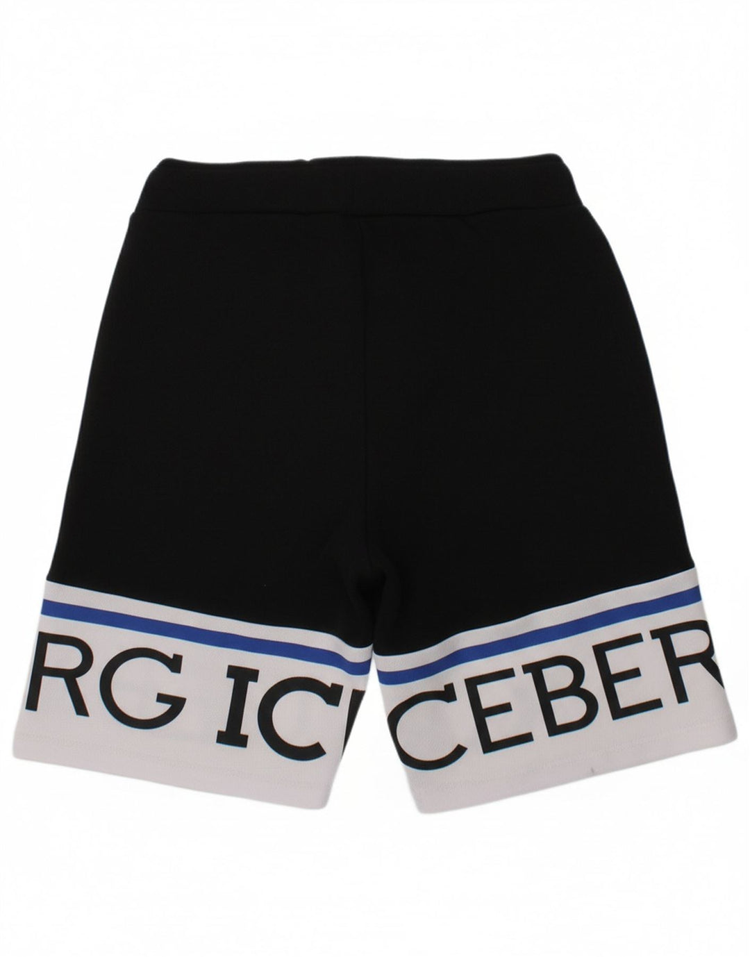 ICEBERG Boys Graphic Sport Shorts 8-9 Years  Black Colourblock Polyester