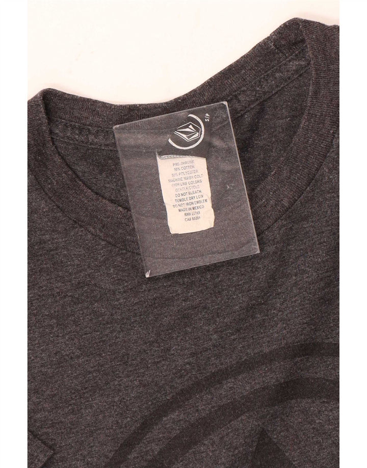Volcom Herre Grafisk T-Shirt Top Lille Grå Bomuld