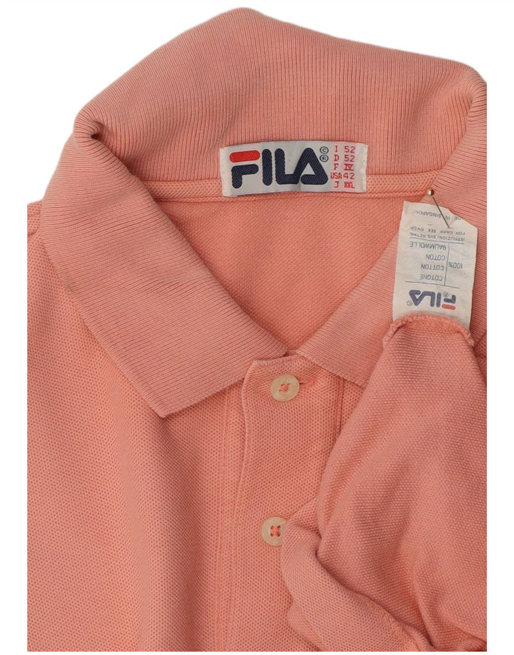 Fila Polo Shirt til mænd IT 52 Stor Pink Bomuld