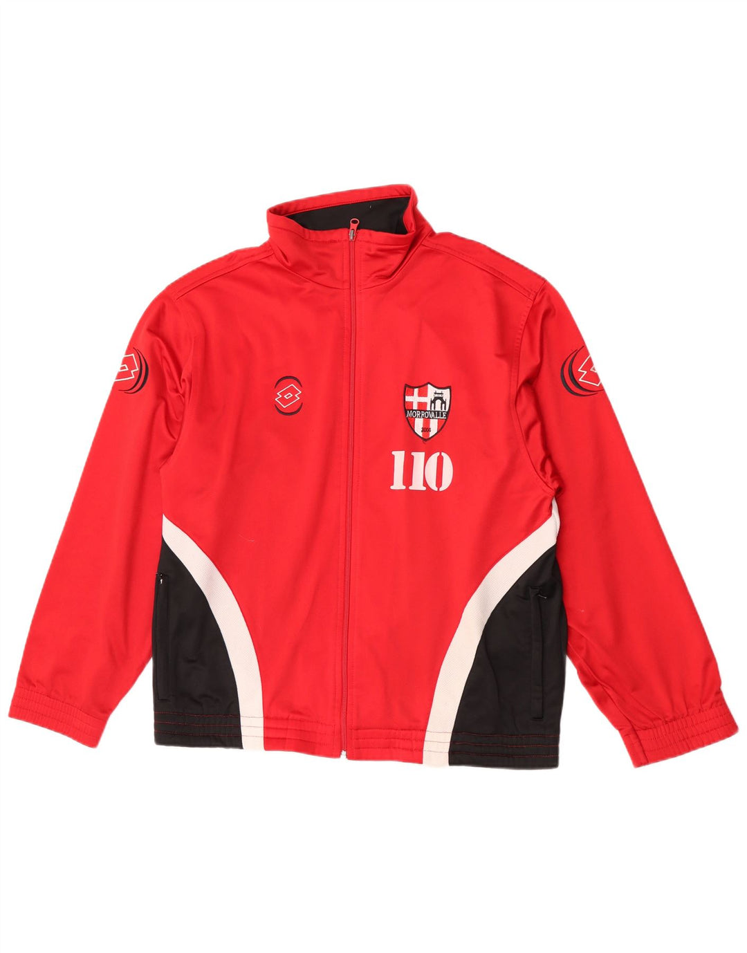 Lotto Herre grafisk træningsdragt Topjakke UK 38/40 Medium Rød Colourblock