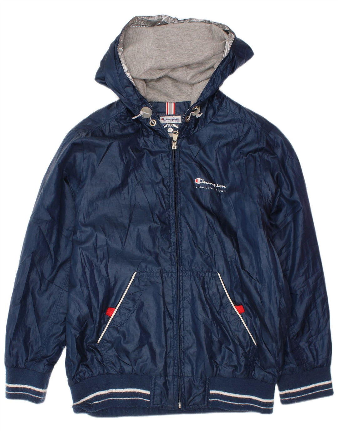 Champion drenge hætte regnjakke 7-8 år Lille marineblå polyester