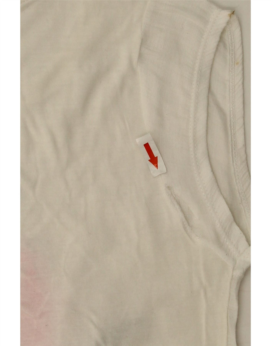 Zara Dame Grafisk T-Shirt Top UK 10 Small White