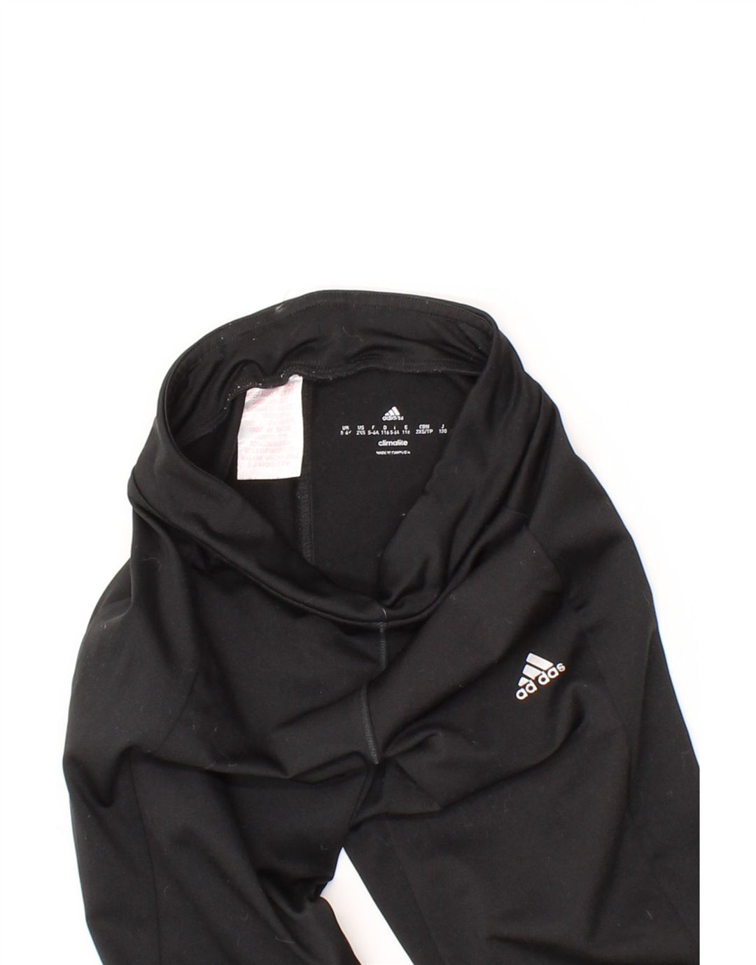ADIDAS Girls Climalite Tracksuit Trousers 5-6 Years Black Polyester Vintage Adidas and Second-Hand Adidas from Messina Hembry 