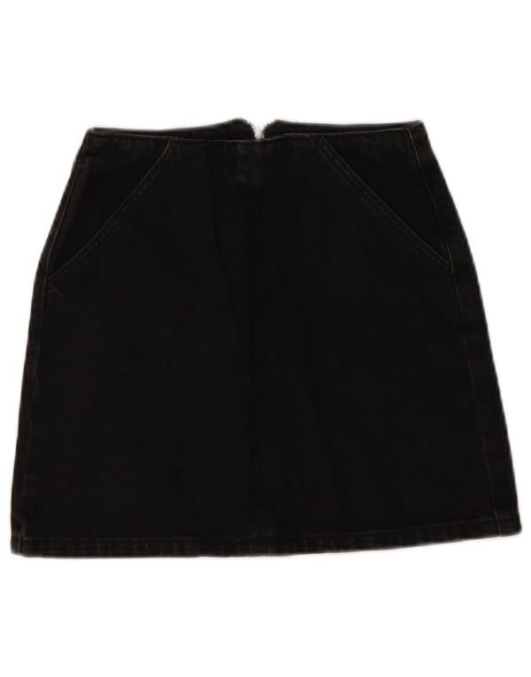 Topshop Dame Denim Nederdel EU 34 2XS W24 Sort Bomuld
