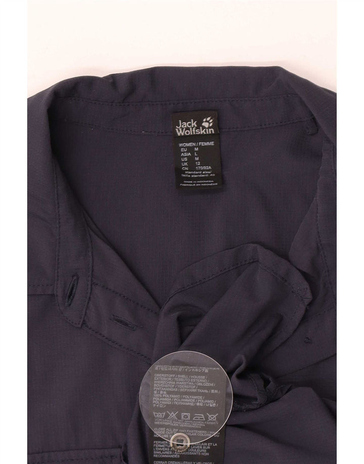 Jack Wolfskin Dameskjorte UK 12 Medium Navyblå Polyamid