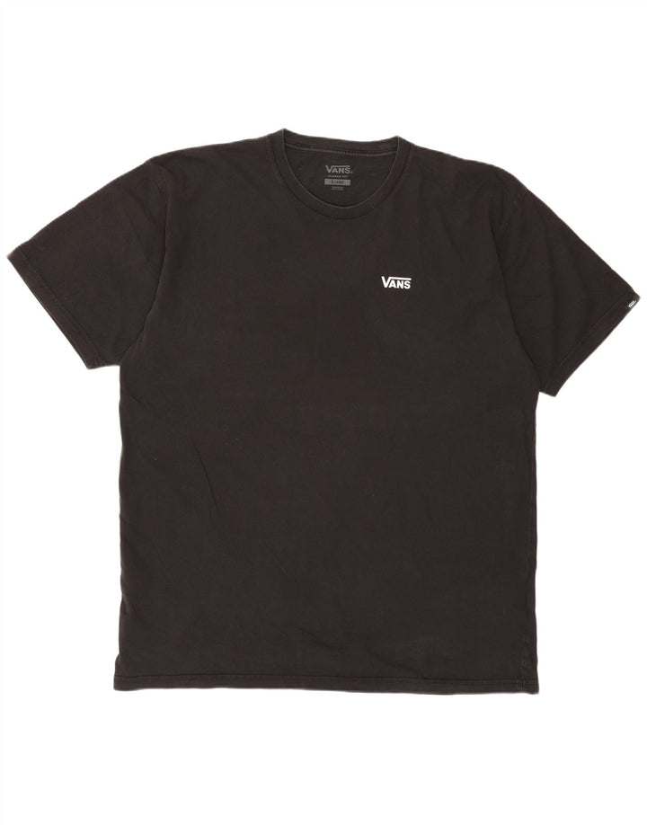 Vans Herre Classic Fit T-Shirt Top XL Sort Bomuld