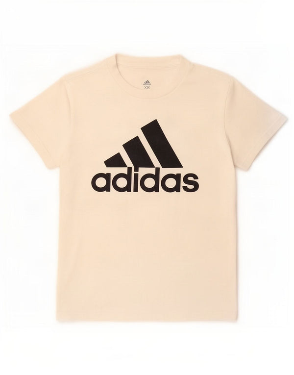 Adidas grafisk T-shirt top til kvinder 4/6 XS hvid bomuld