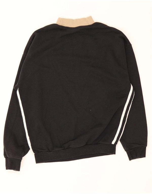 Adidas Graphic Sweatshirt Jumper UK 8 Small Black Colourblock