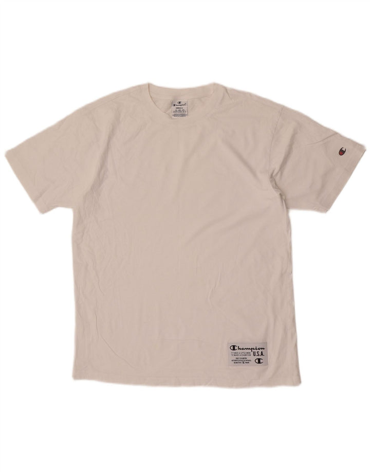 Champion Herre T-Shirt Top Lille Hvid