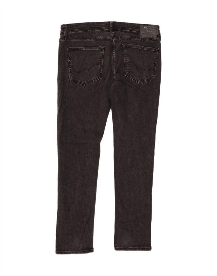 JACK & JONES Herre GLENN Slim Jeans W36 L32 Sort Bomuld