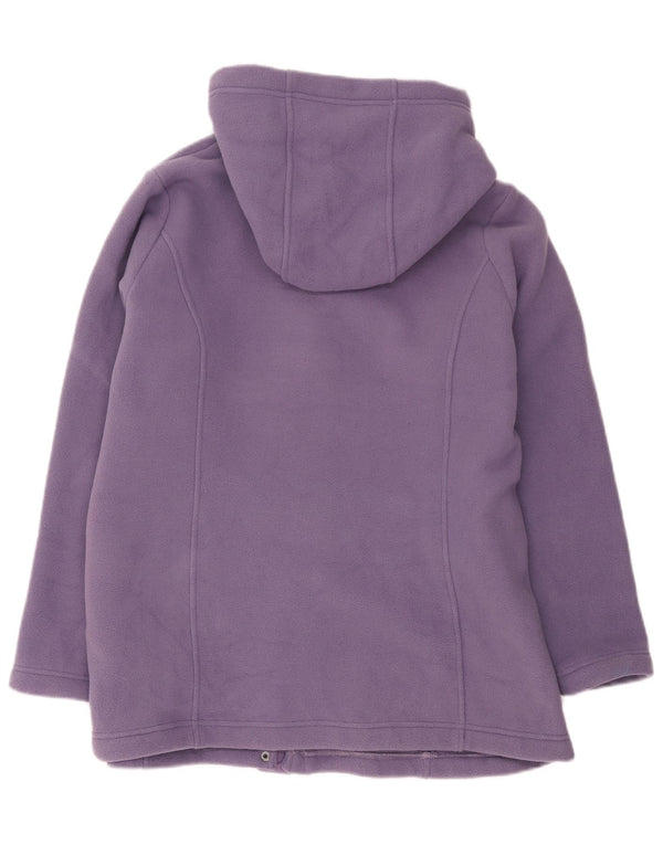 Marks & Spencer Womens Hooded Duffle Jacket UK 18 XL Purple Cotton