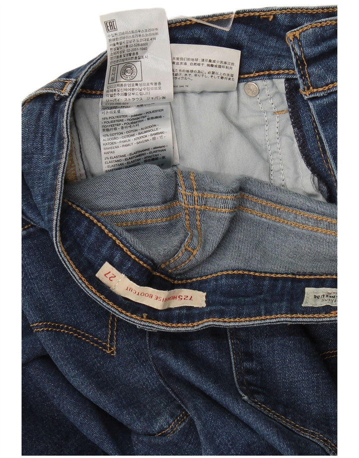Levi's Womens 725 High Rise Bootcut Jeans W27 L29 Blue Lyocell