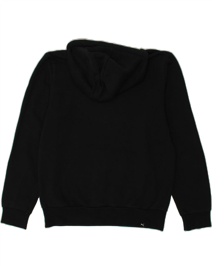 PUMA Mens Graphic Hoodie Jumper Small Black Cotton Vintage Puma and Second-Hand Puma from Messina Hembry 