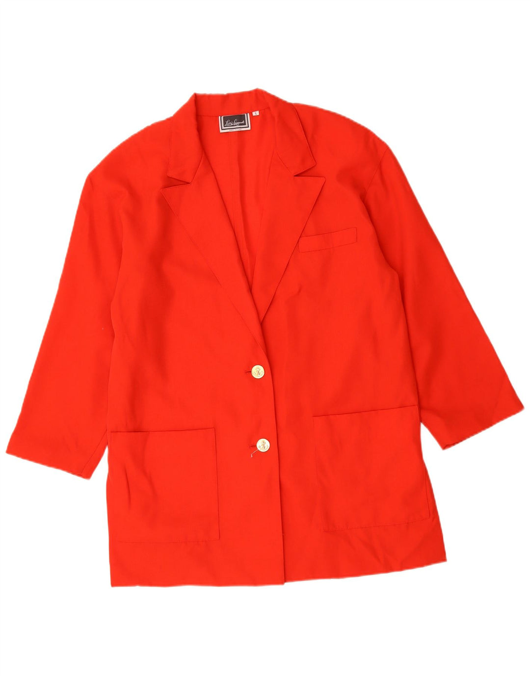 LUISA SPAGNOLI Dame Oversized 2 Button Blazer Jacket UK 10 Small Red