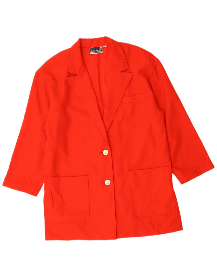 LUISA SPAGNOLI Dame Oversized 2 Button Blazer Jacket UK 10 Small Red