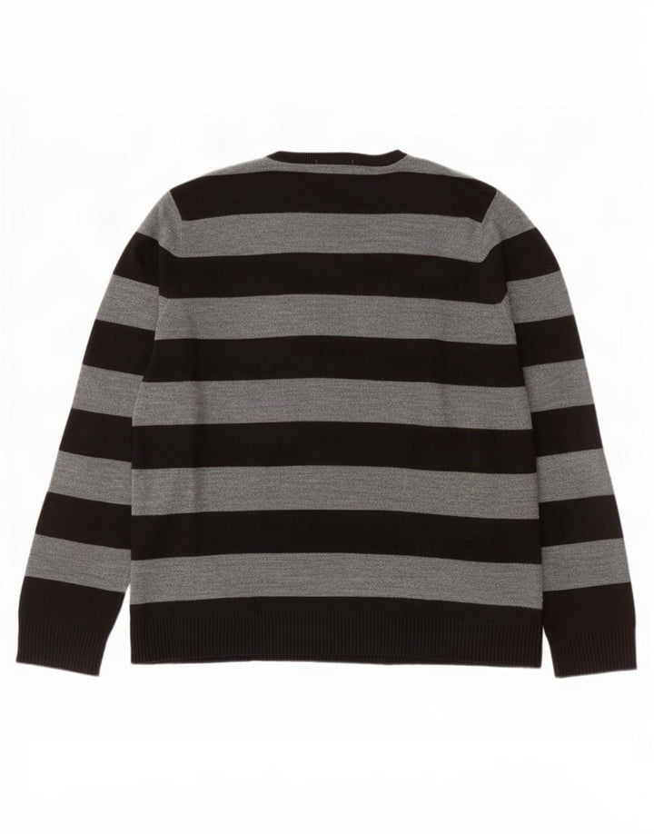 Marks & Spencer Herre V-hals sweater Stor grå stribet akryl