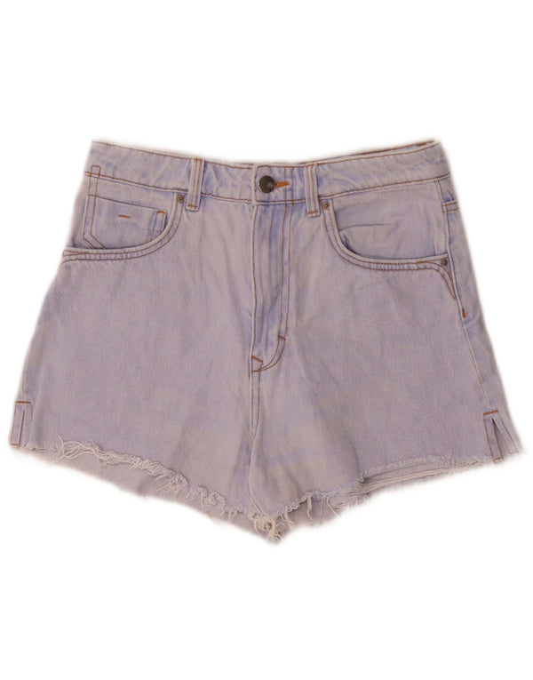 Zara denimshorts med høj talje til kvinder EU 36 XS W26 blå bomuld