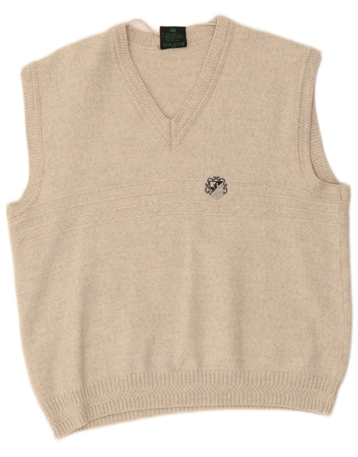 WESTBURY Herrevest Tank Top IT 48/50 Medium Beige Flecked Wool