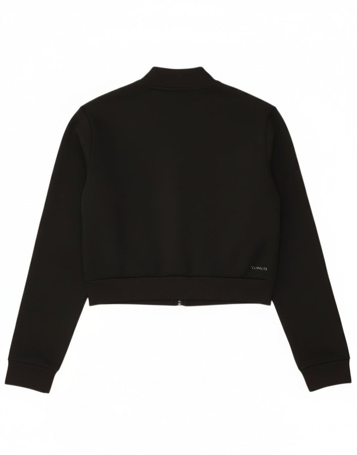 Adidas Dame Climalite Crop Træningsdragt Topjakke UK 12/14 Medium Sort