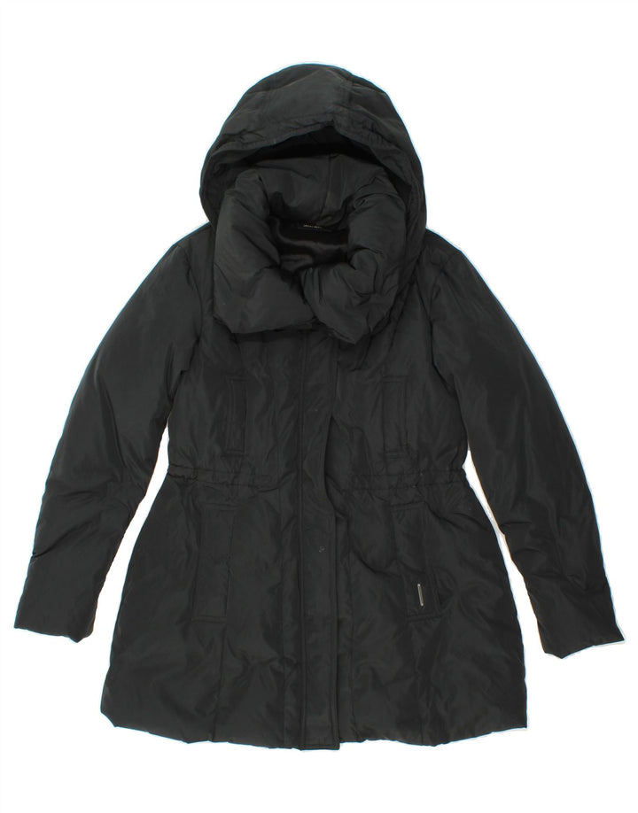 DKNY Womens Hooded Padded Jacket UK 6 XS Black Polyester Vintage Dkny and Second-Hand Dkny from Messina Hembry 