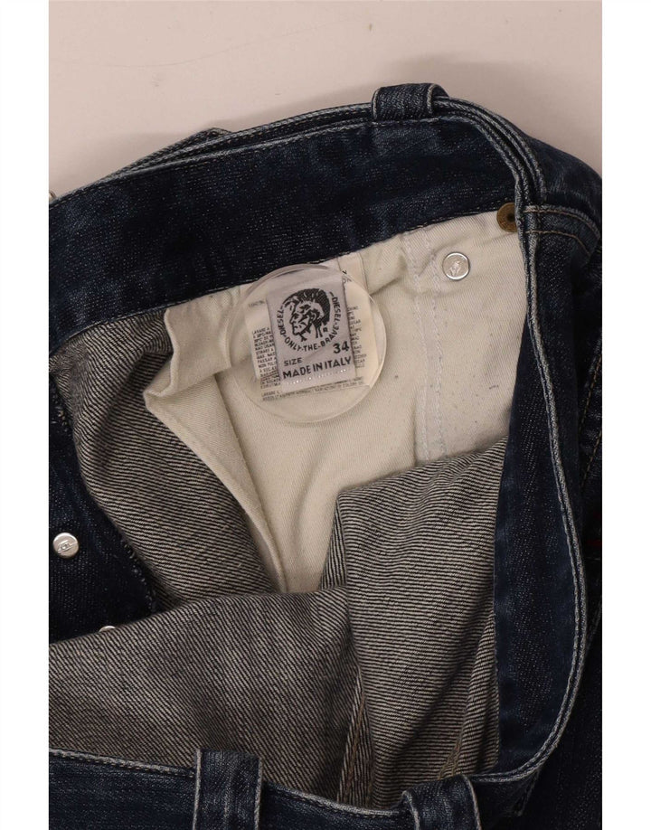 Diesel Straight Jeans til mænd W34 L35 Marineblå Bomuld