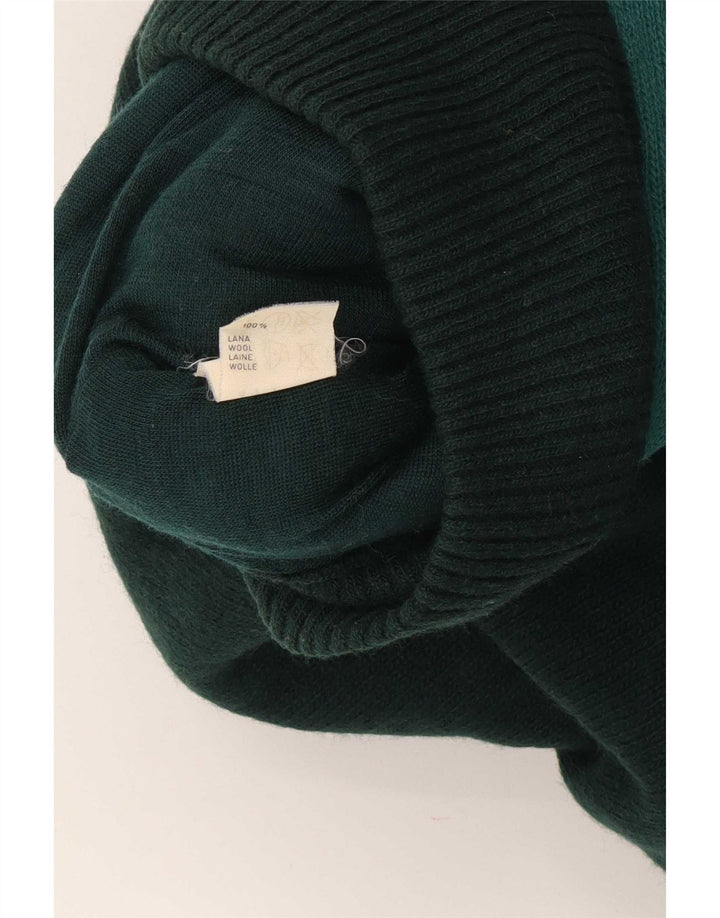 Gianni Versace Herre Turtle Neck Jumper Sweater Medium Green Colourblock