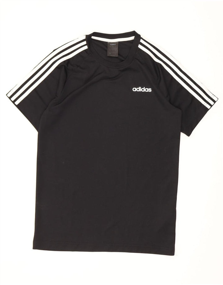 Adidas Herre Climalite T-Shirt Top Lille Sort Polyester