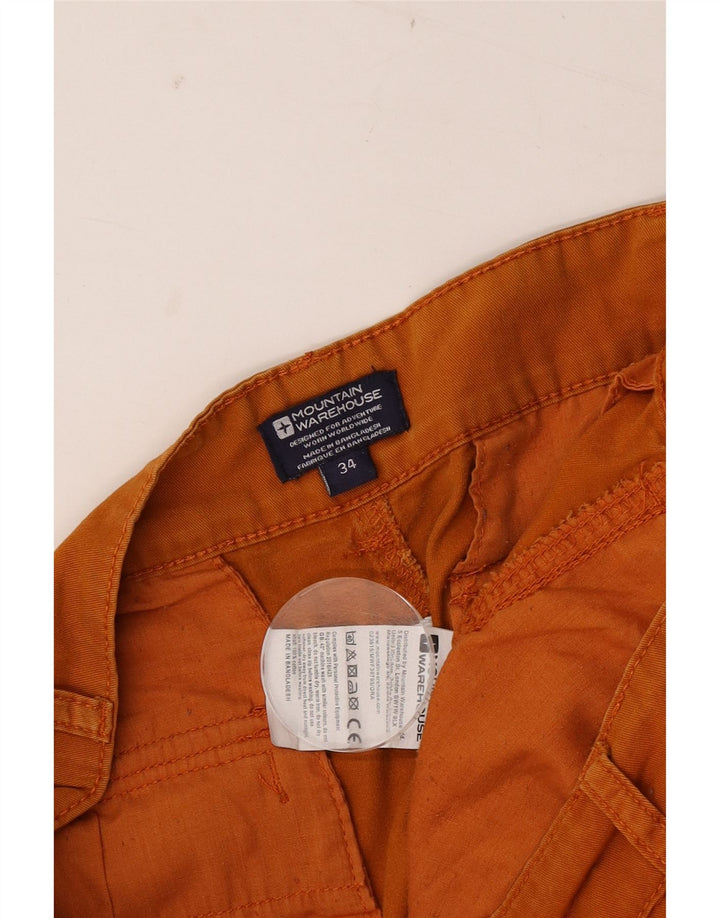 Mountain Warehouse Herre Cargo Shorts W34 Large Orange Bomuld