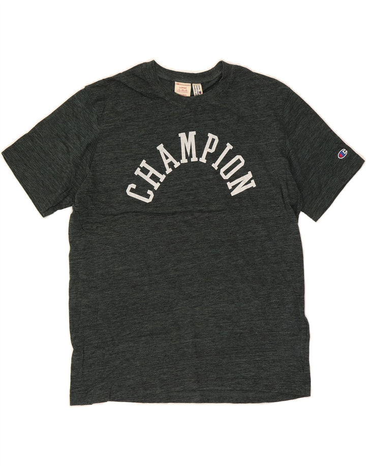 CHAMPION Mens Graphic T-Shirt Top Large Grey Cotton Vintage Champion and Second-Hand Champion from Messina Hembry 