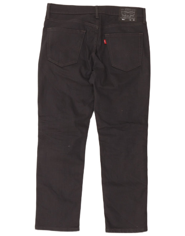 Levi's Dame 541 tilspidsede fritidsbukser W34 L30 Grå Bomuld
