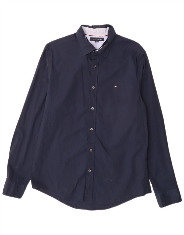 Tommy Hilfiger Herreskjorte Medium Navyblå Bomuld