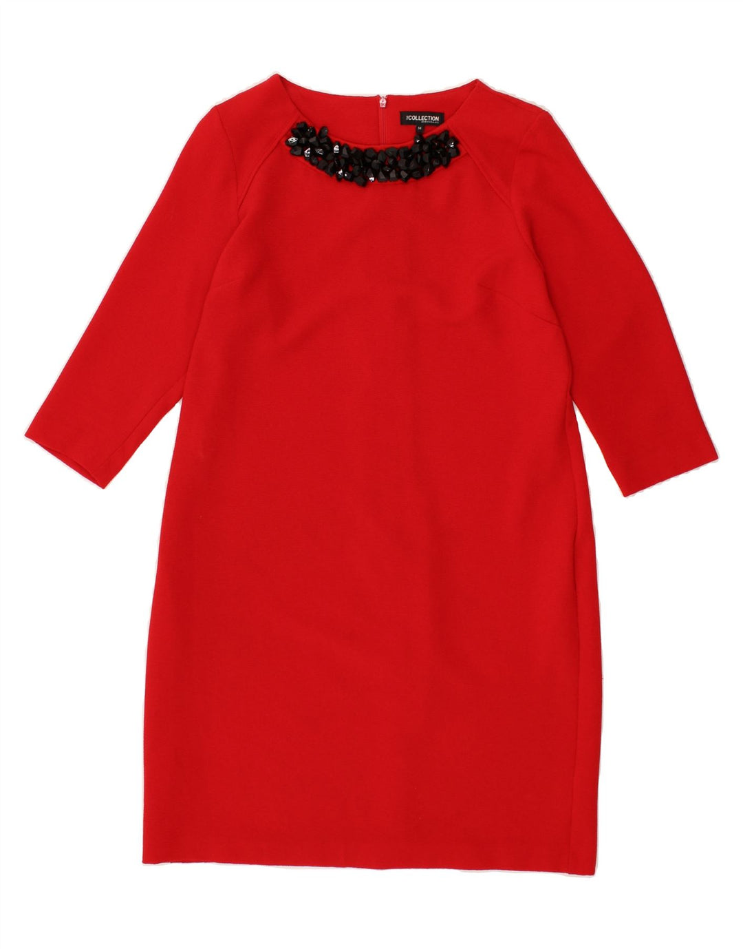 DEBENHAMS Womens 3/4 Sleeve Shift Dress UK 14 Large  Red Polyester Vintage Debenhams and Second-Hand Debenhams from Messina Hembry 