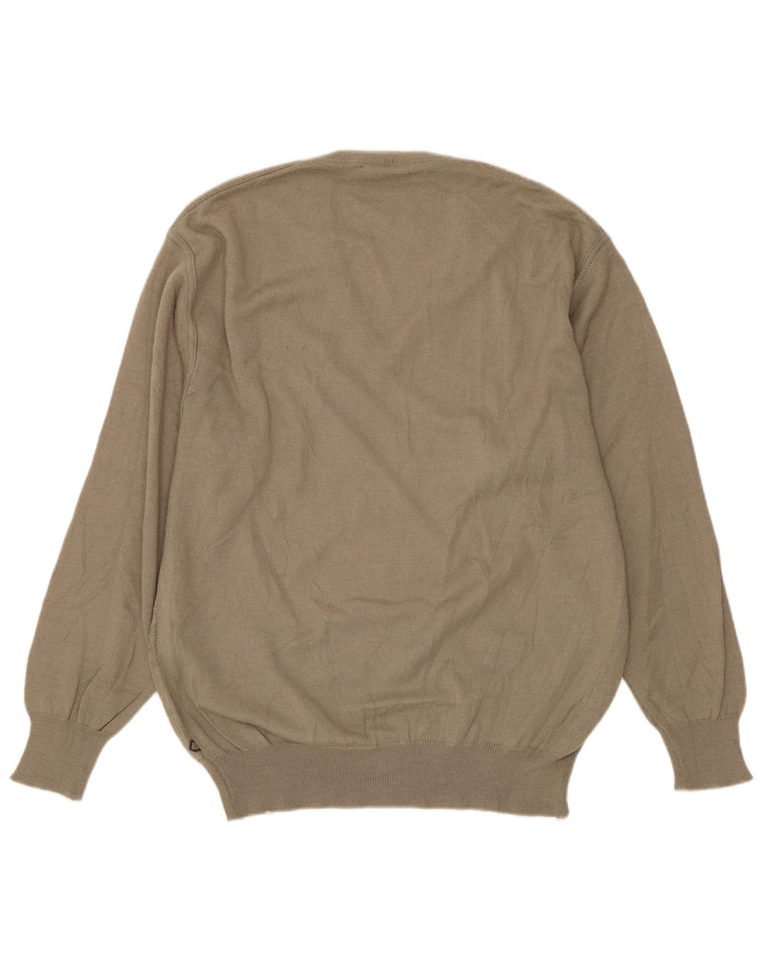 MALAGRIDA Herre V-hals sweater mellemgrå geometrisk uld