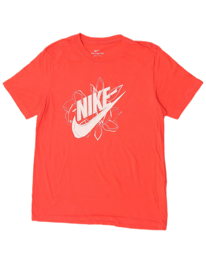Nike grafisk t-shirt til mænd, medium orange bomuld
