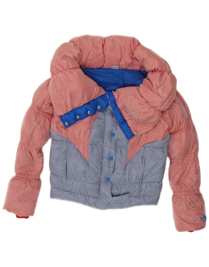 Adidas polstret jakke til kvinder UK 12 Medium Pink Colourblock Polyamid