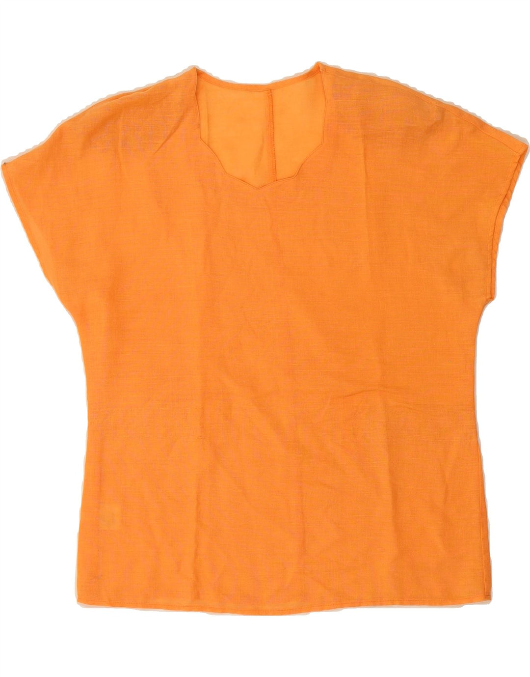 VINTAGE Womens Blouse Top UK 14 Medium Orange Vintage Vintage and Second-Hand Vintage from Messina Hembry 