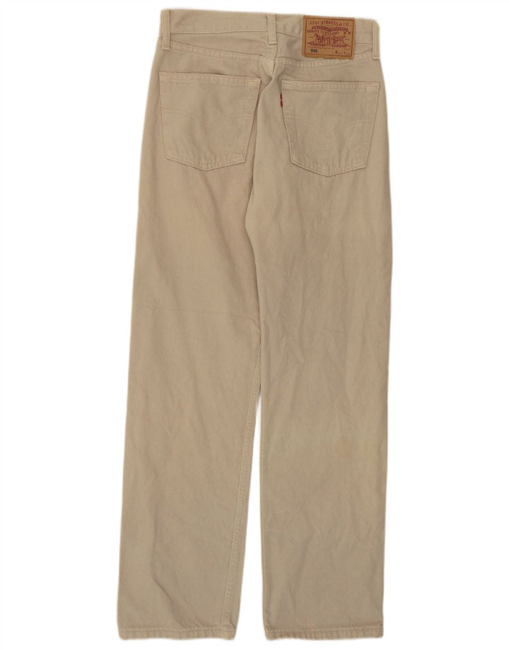 Levi's Herre 501 Straight Jeans W27 L28 Beige Bomuld