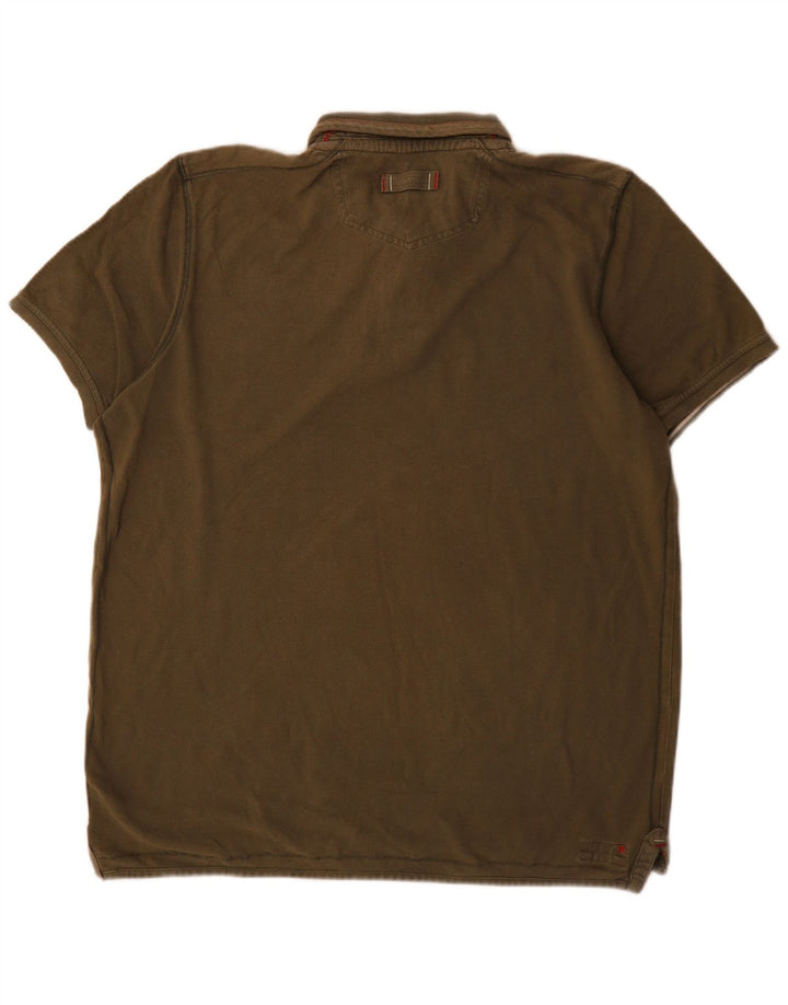 Fat Face Herre Polo Shirt XL Khaki Bomuld