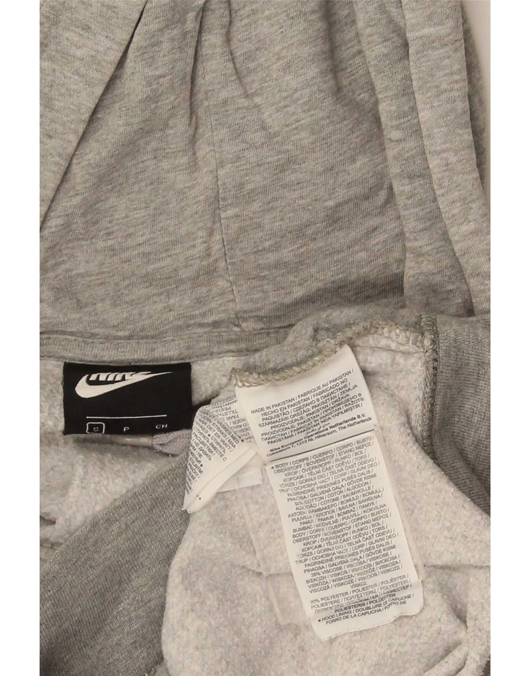Nike Dame Oversized Hættetrøje Sweater UK 10 Lille Grå Bomuld