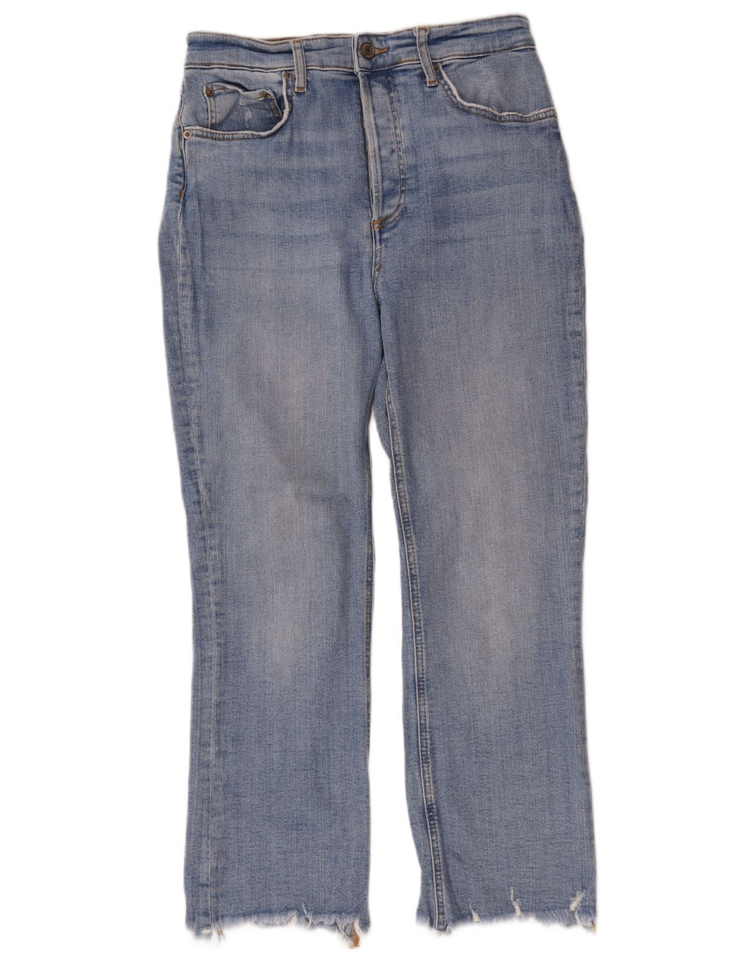 Zara Dame Straight Jeans EU 40 Medium W30 L26 Blå