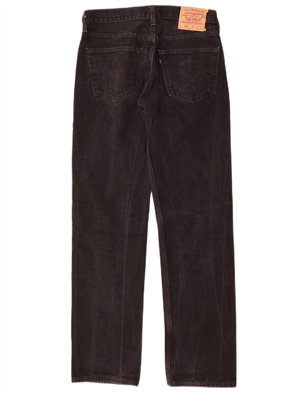 Levi's Herre 501 lige jeans W31 L32 sort bomuld