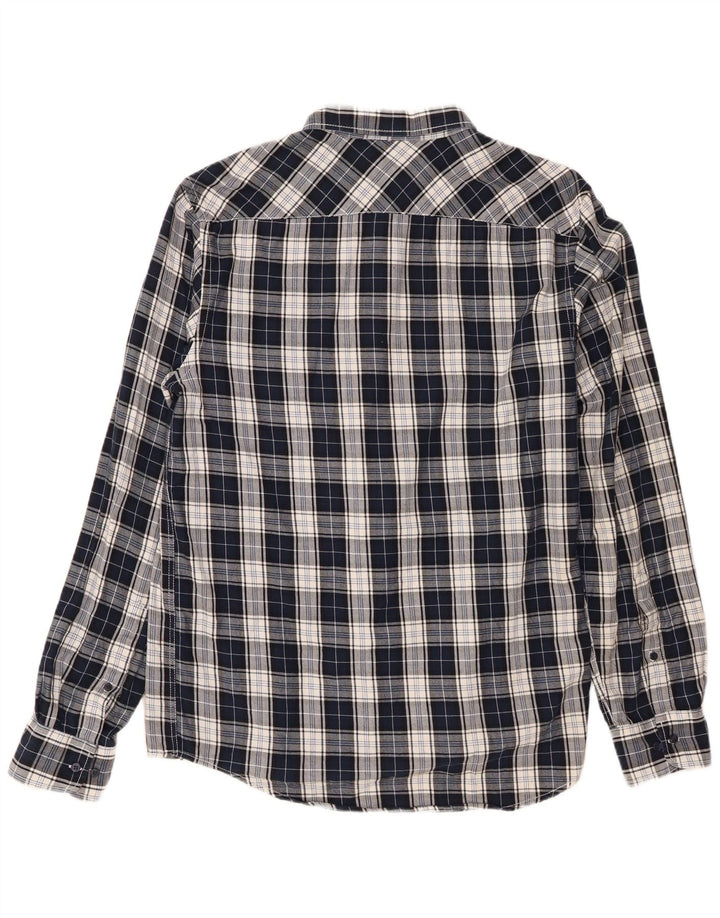 Murphy & Nye Herre Flannel Shirt XL Navy Blue Plaid