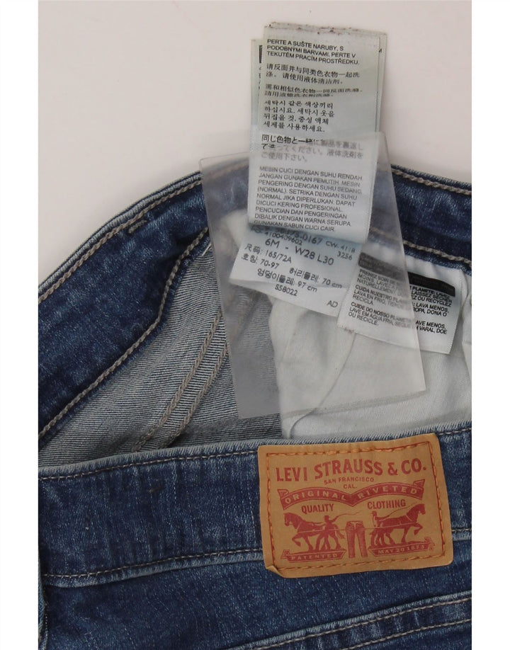LEVI'S Dame Klassiske Skinny Jeans med mellemhøj højde US 6 Medium W28 L30 Blå