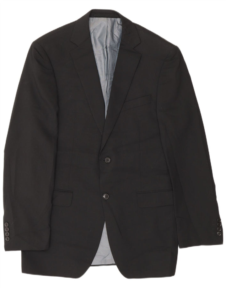 Marks & Spencer Herre Longline 2-knaps blazerjakke UK 36 Lille sort uld