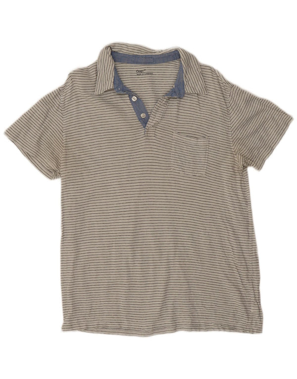 Gap herre poloshirt Medium hvid nålestribet bomuld